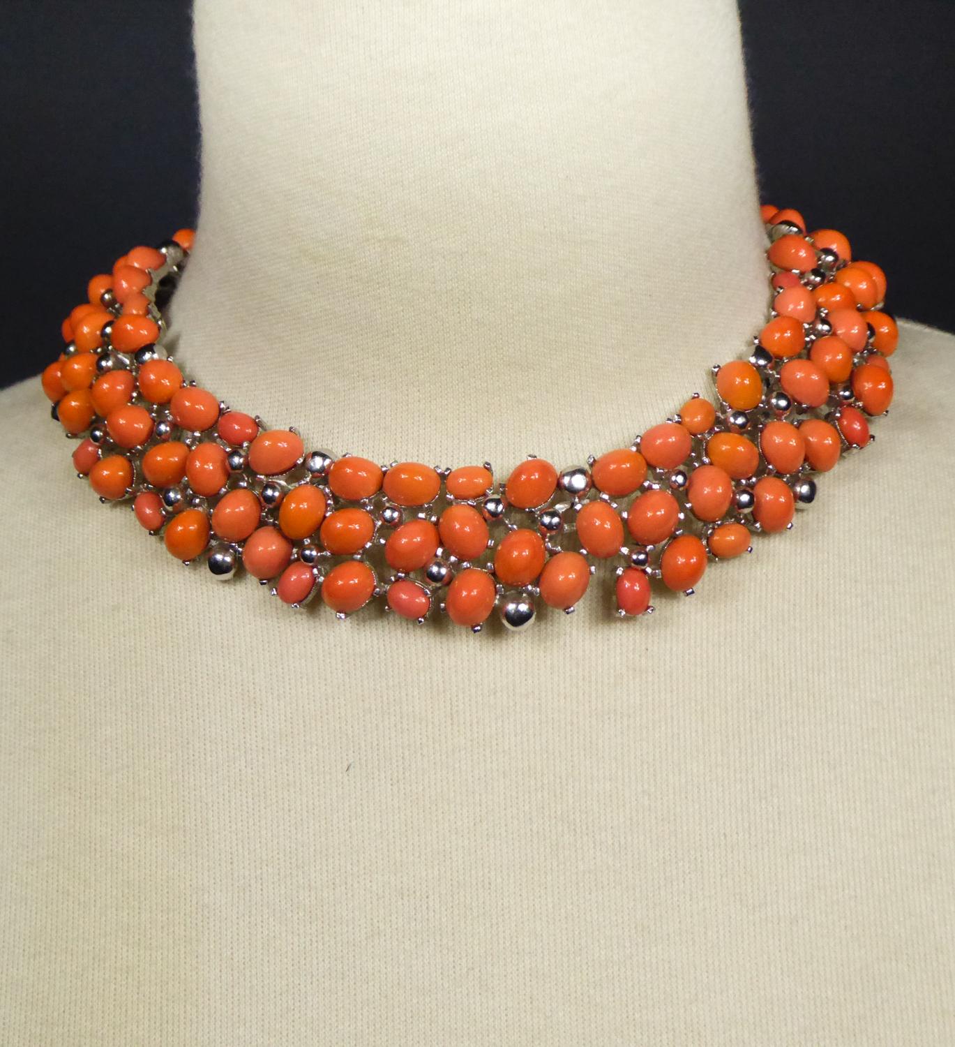 Collier haute couture A Carven en perles de verre, circa 1960/1970 6