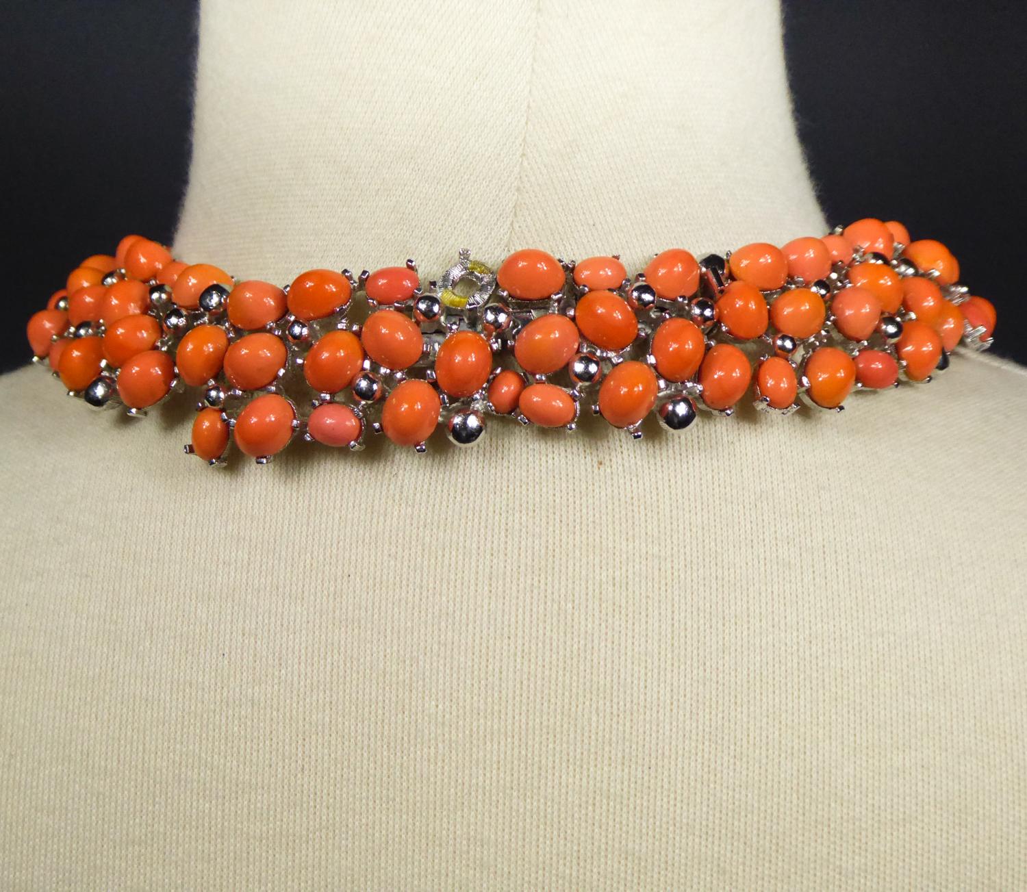 A Carven Haute Couture Necklace in glass Beads Circa 1960/1970 9