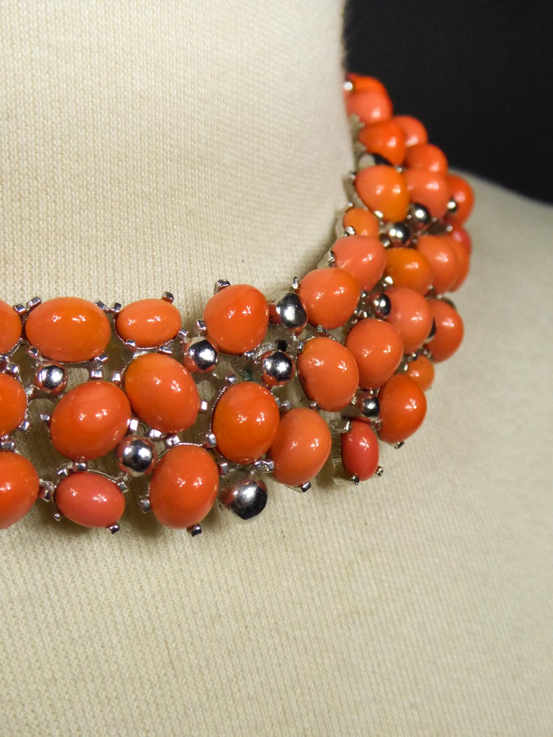 A Carven Haute Couture Necklace in glass Beads Circa 1960/1970 10