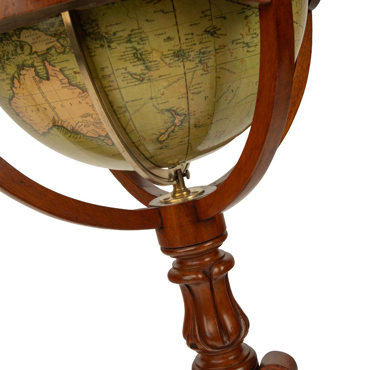 Mahogany A Cary’s 15 inch terrestrial globe 1849 For Sale