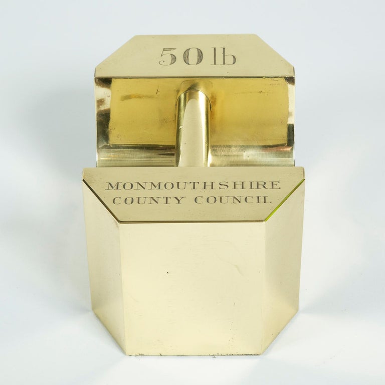 Cased Brass 50 lbs Imperial Standard Weight For Sale at 1stdibs