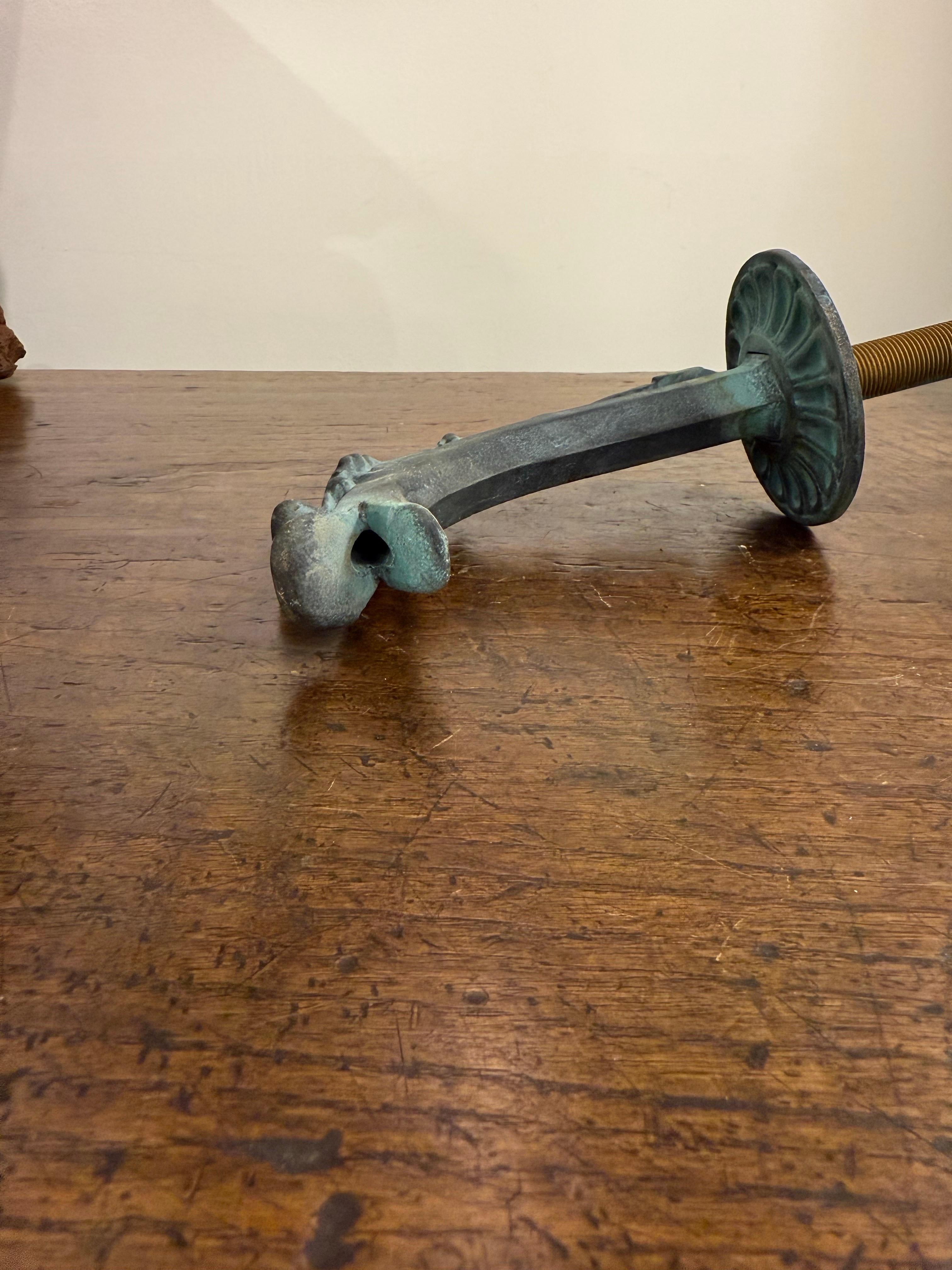 A Cast Bronze FW Spout with Small Florette and Egg and Dart Pattern For Sale 5