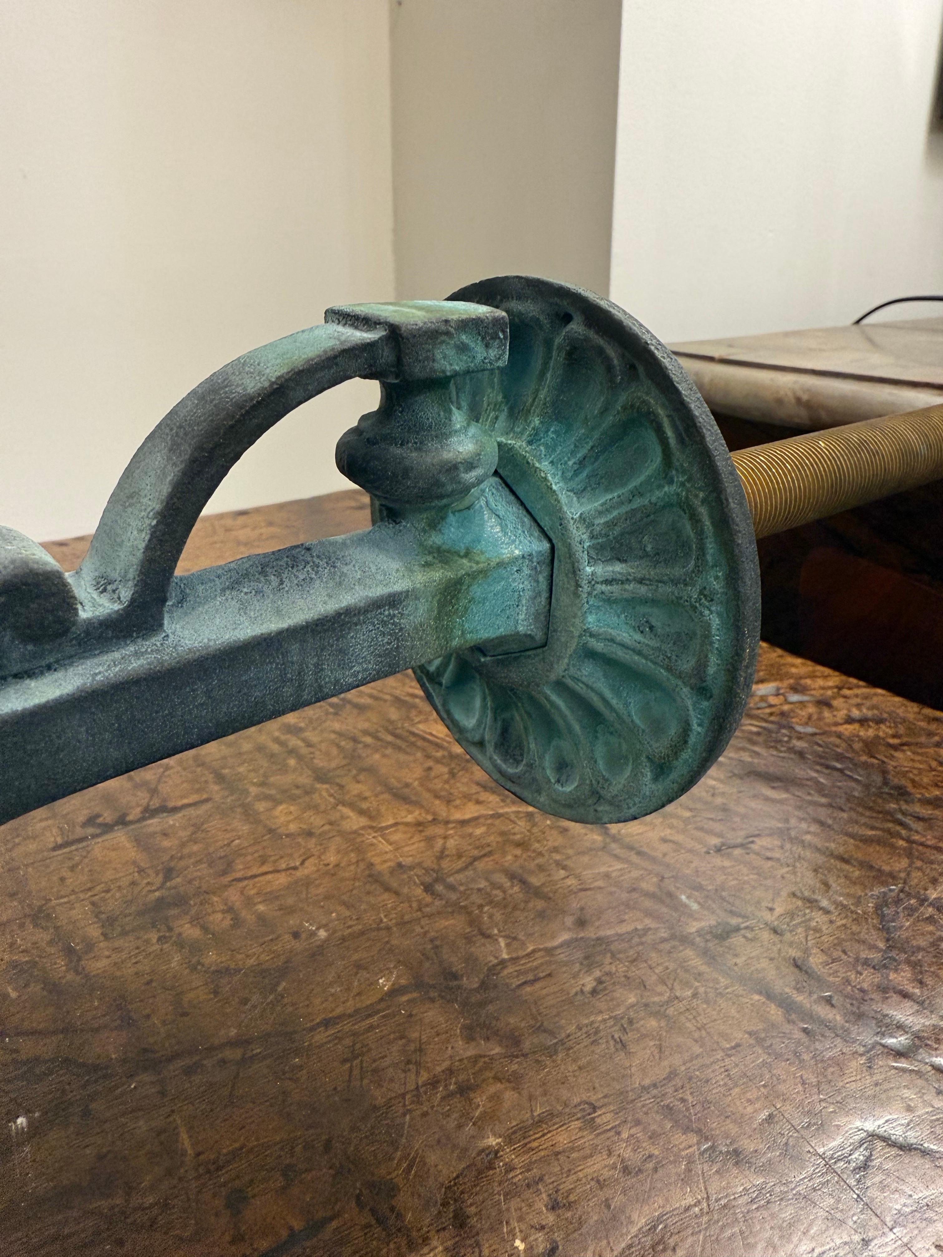 Australian A Cast Bronze FW Spout with Small Florette and Egg and Dart Pattern For Sale