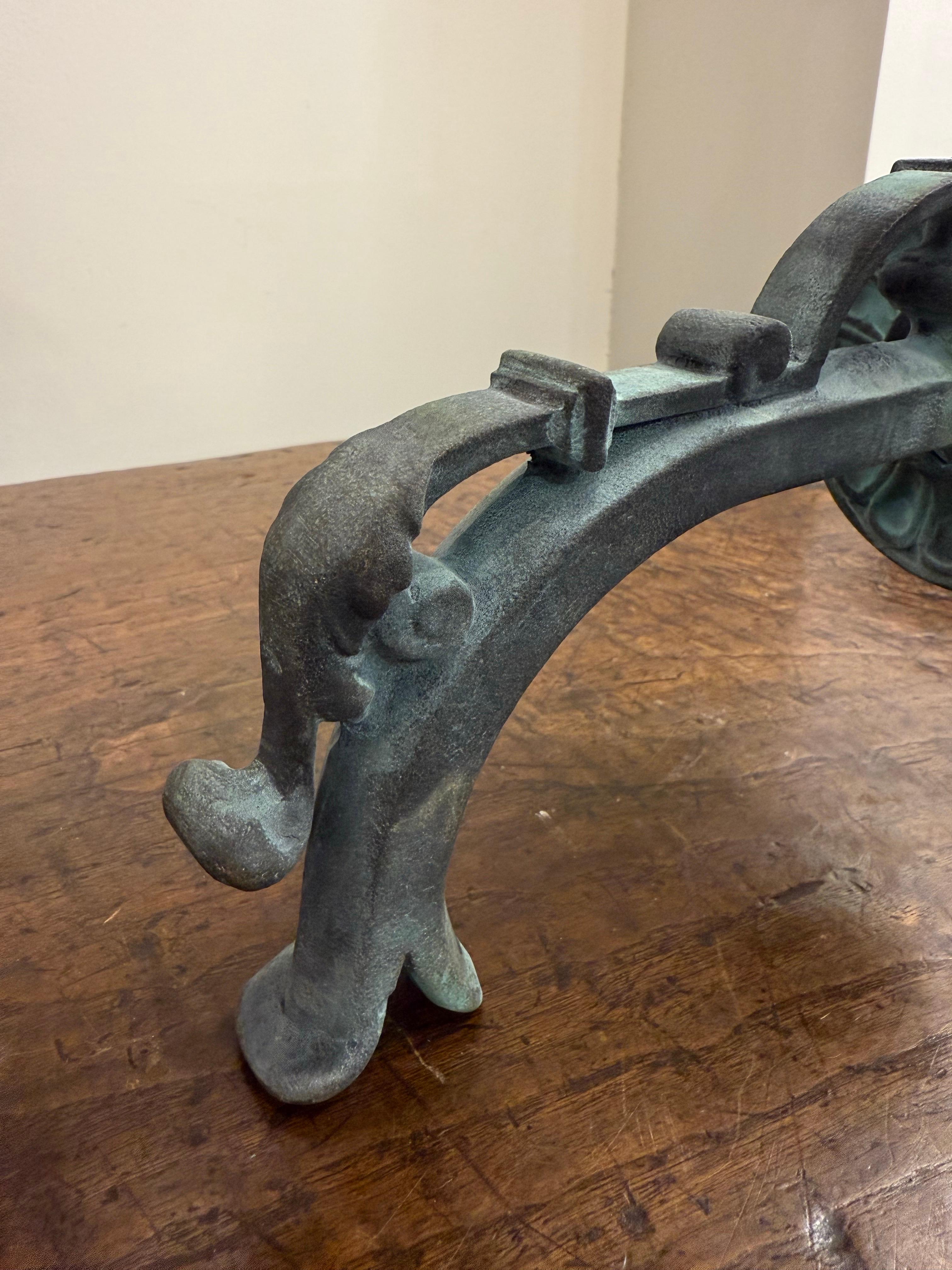 Contemporary A Cast Bronze FW Spout with Small Florette and Egg and Dart Pattern For Sale