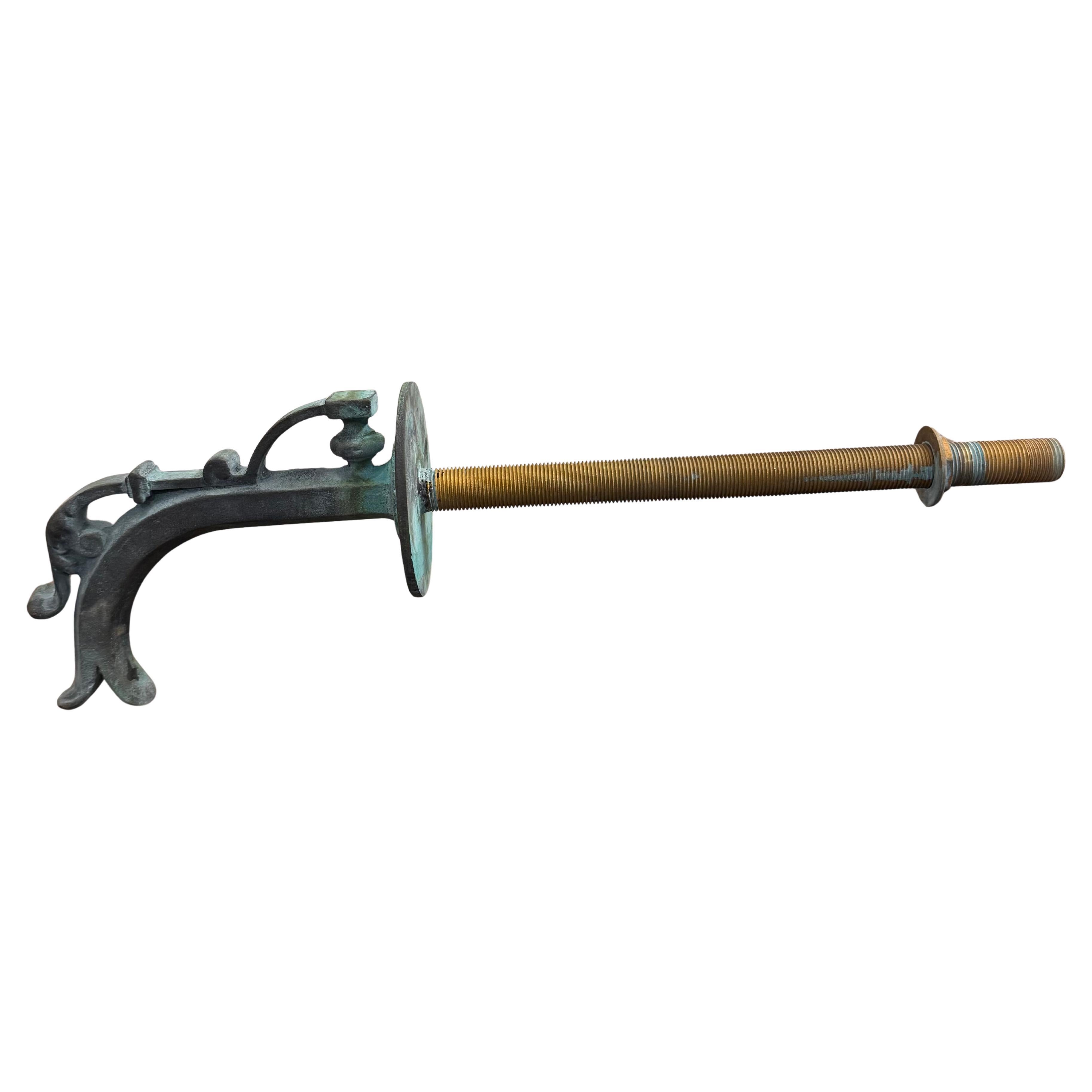 A Cast Bronze FW Spout with Small Florette and Egg and Dart Pattern