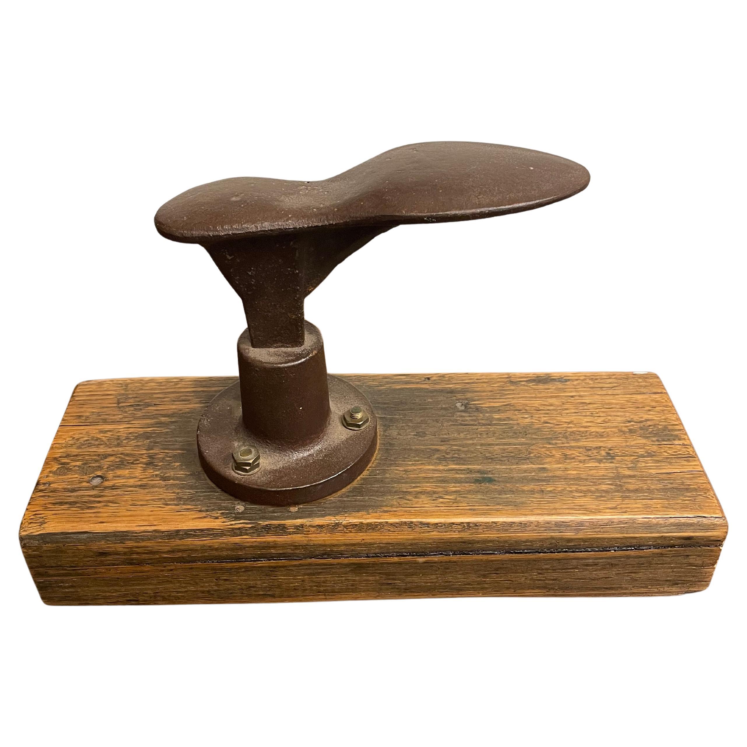 A Cast Iron Cobbler's Shoe Anvil, Late 19th Century to Early 20th Century
