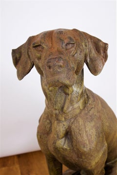 Cast Iron Figure of a Dog with a Pheasant, after the Antique