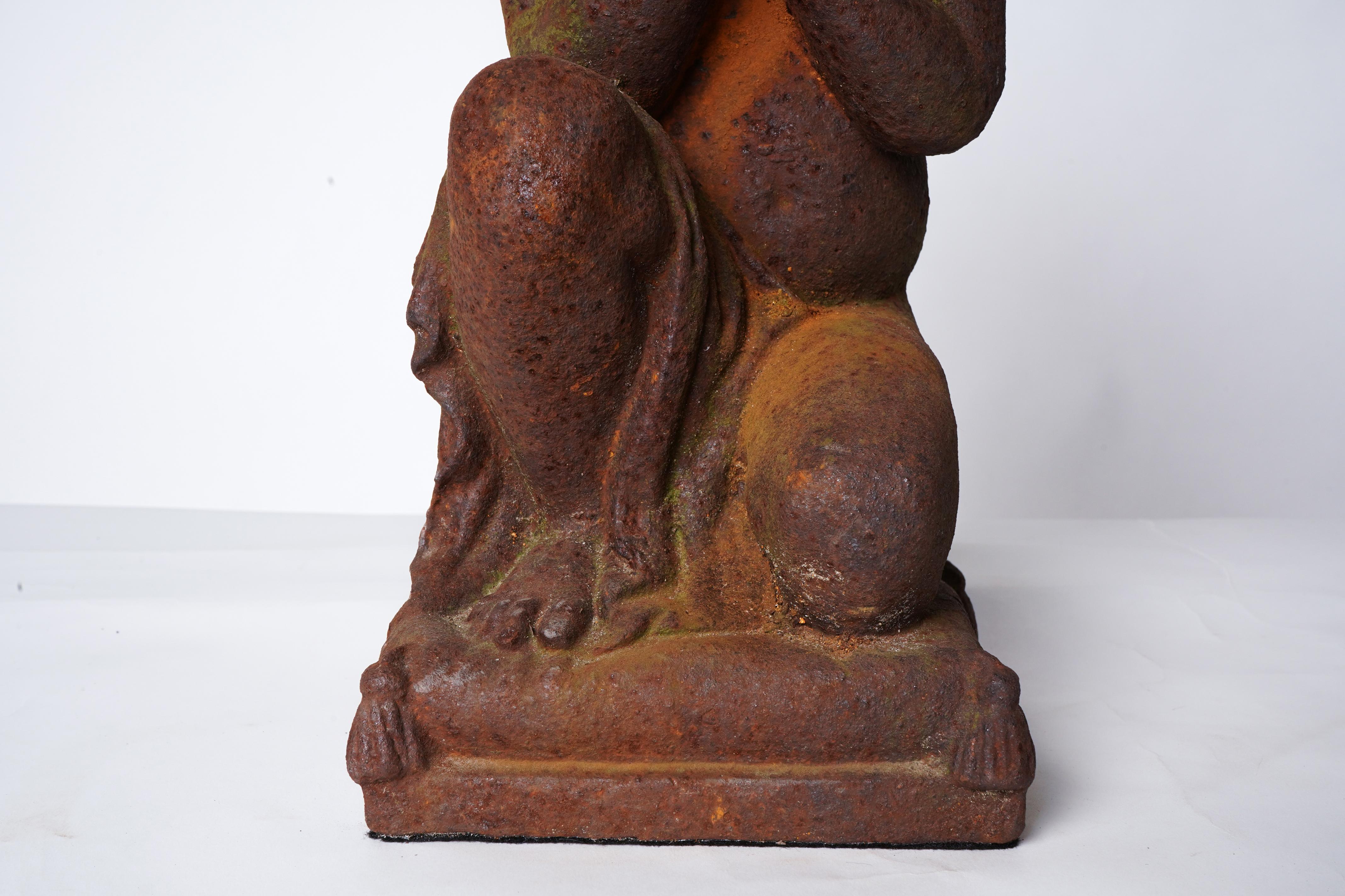 A Cast Iron Figure of a Young Boy For Sale 2