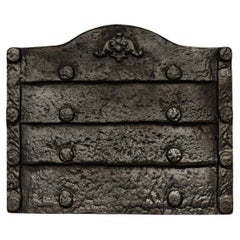 Used Cast Iron Fireback with Arched Top