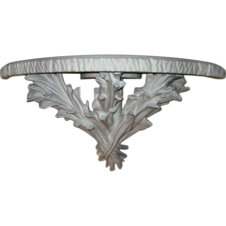 A Cast Plaster Wall Console in the Style of Serge Roche