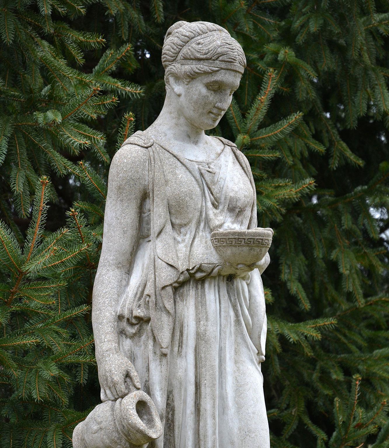 American Cast-Stone Statue of Hebe