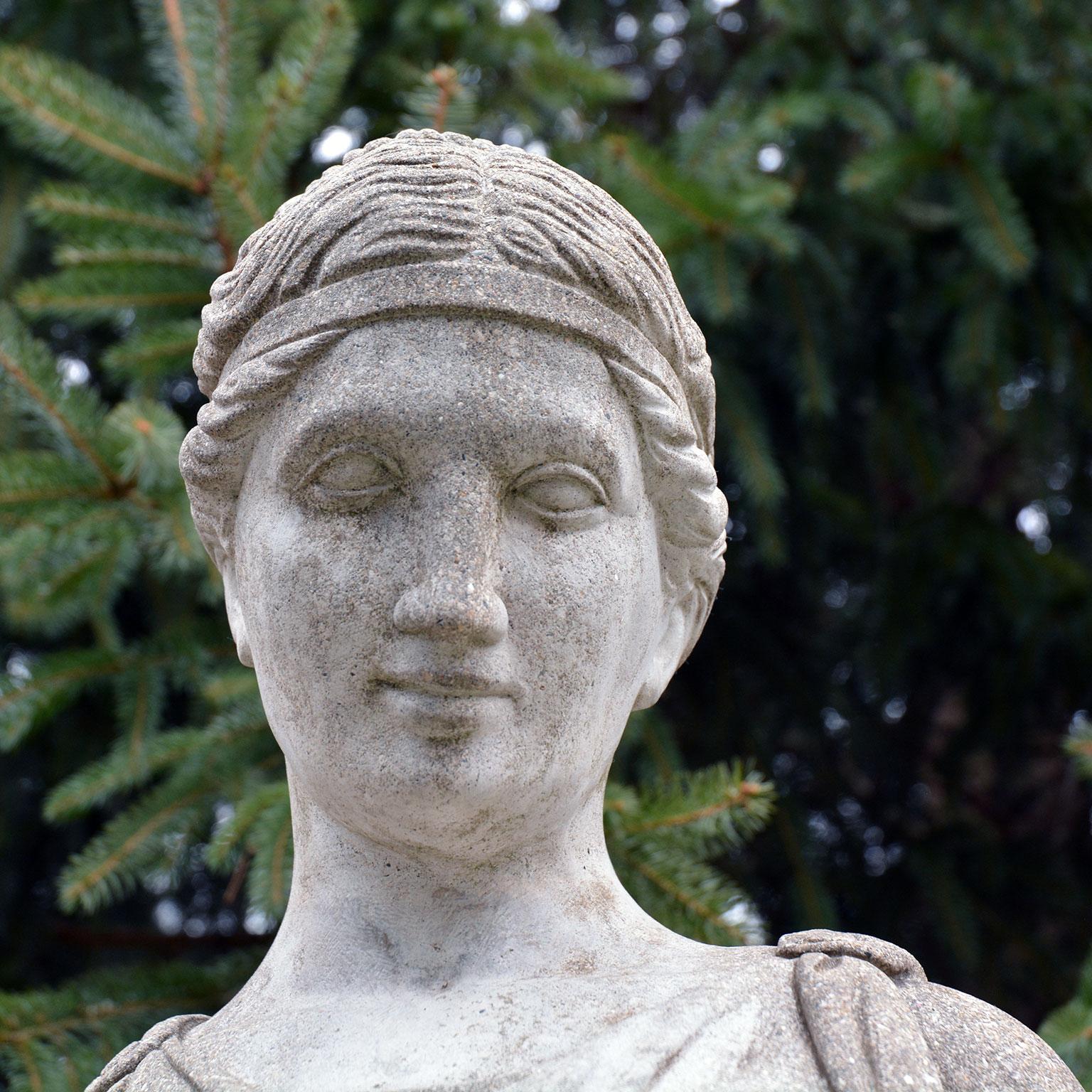 Mid-20th Century Cast-Stone Statue of Hebe