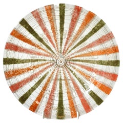 A Castilian Patterned Fused Glass Bowl by Higgins