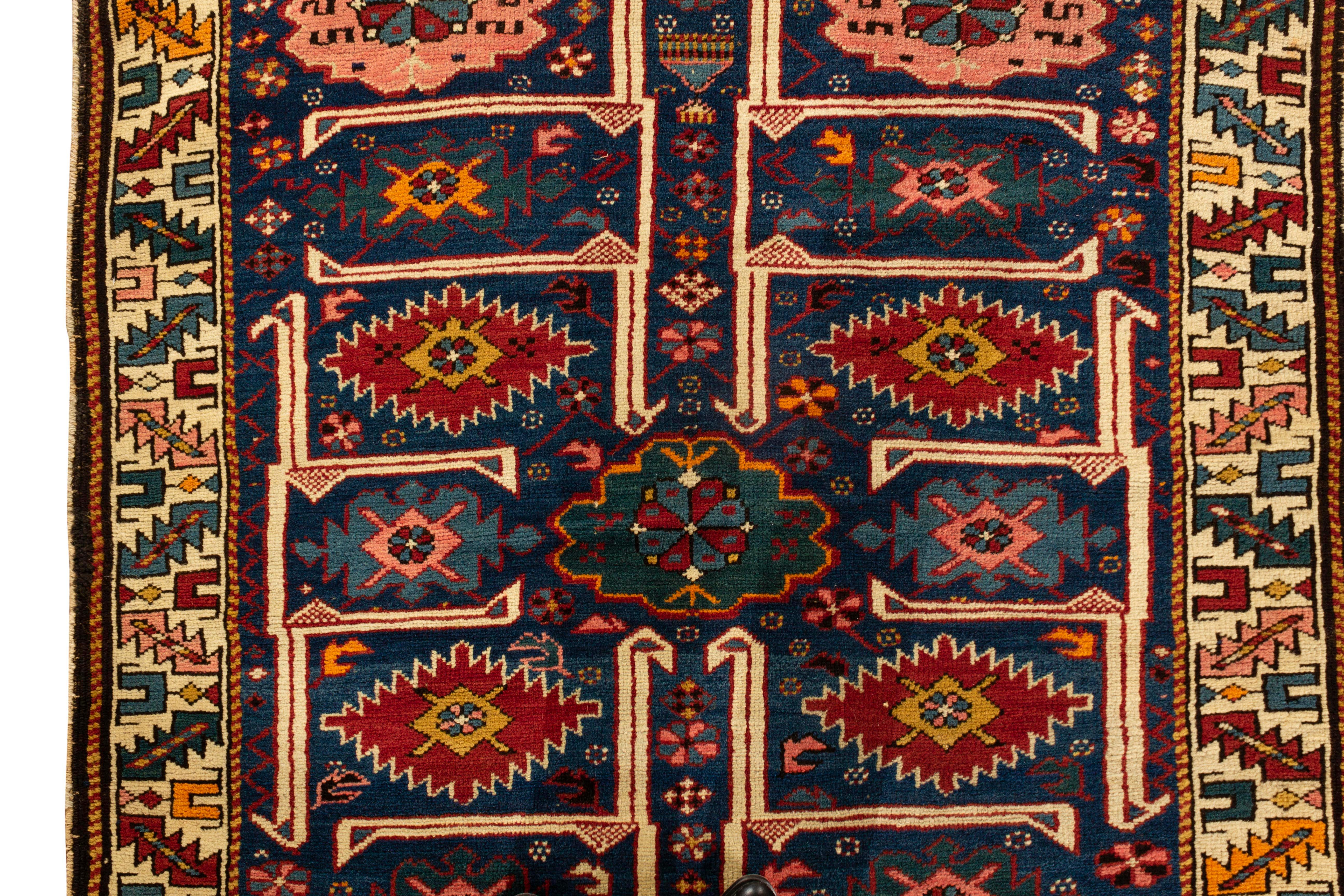 Hand-Woven Caucasian Shirvan Rug, circa 1920  3'6 x 4'7 For Sale