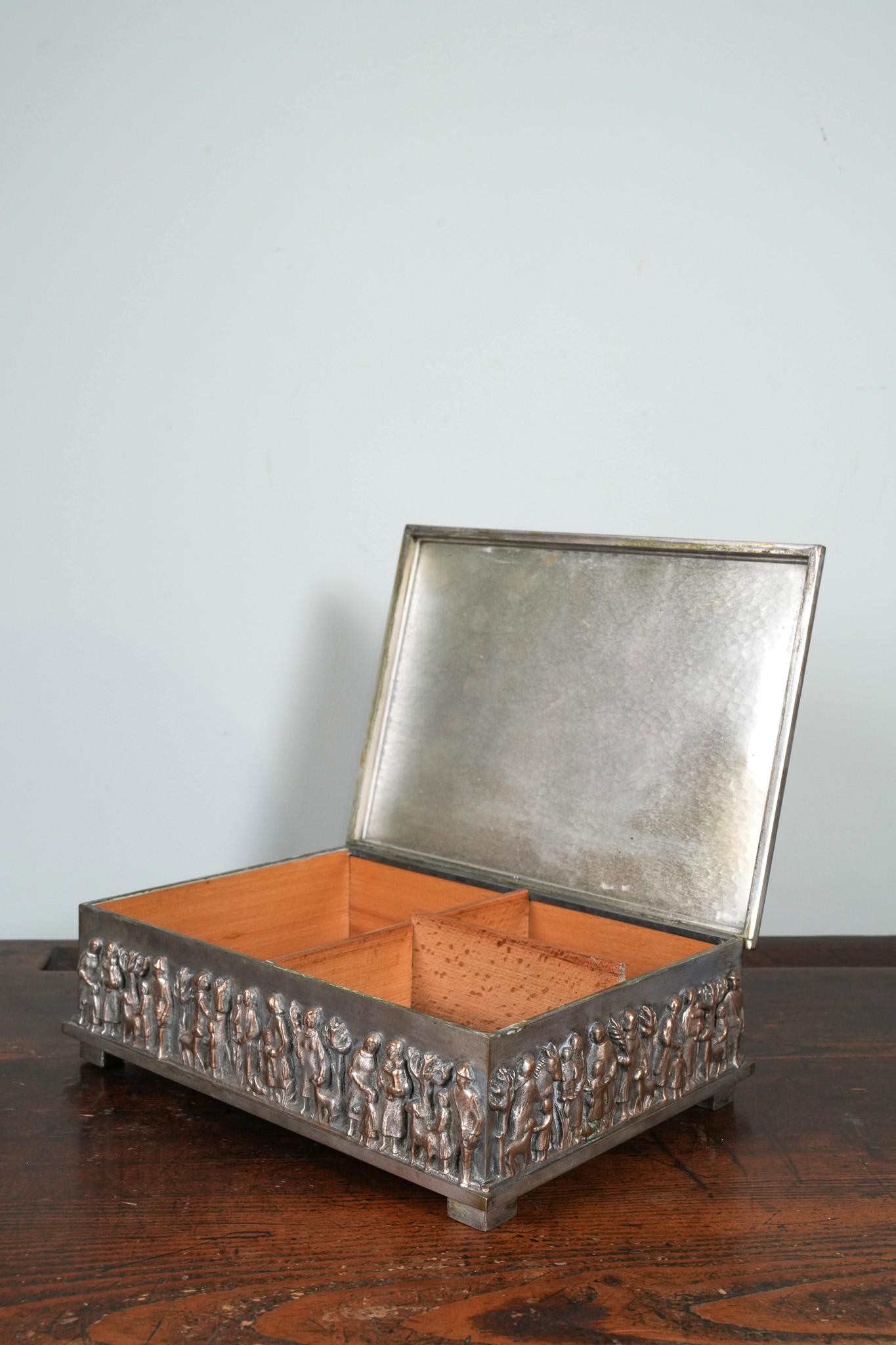 20th Century A Cedar Lined Desk Humidor by Magrit Tevan For Sale