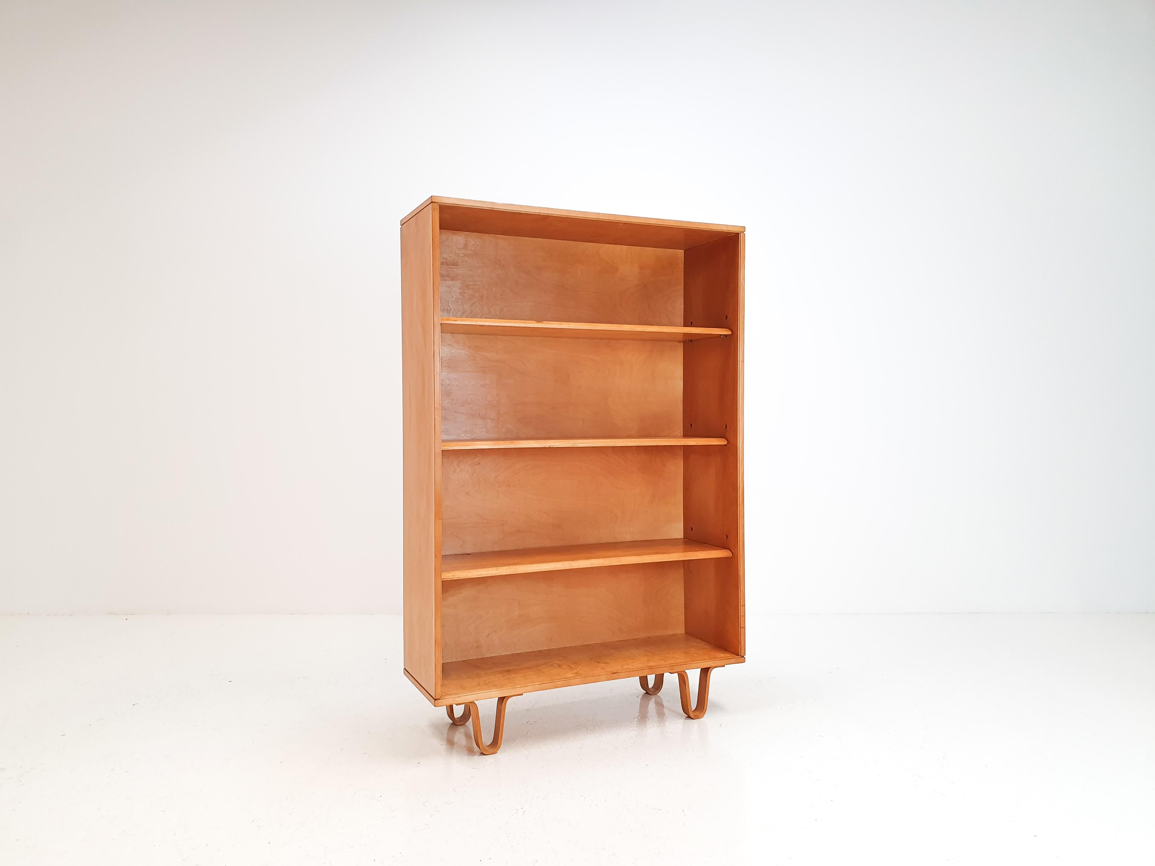 Mid-Century Modern Cees Braakman BB02 Birch Bookcase for UMS Pastoe, Designed 1952, Netherlands