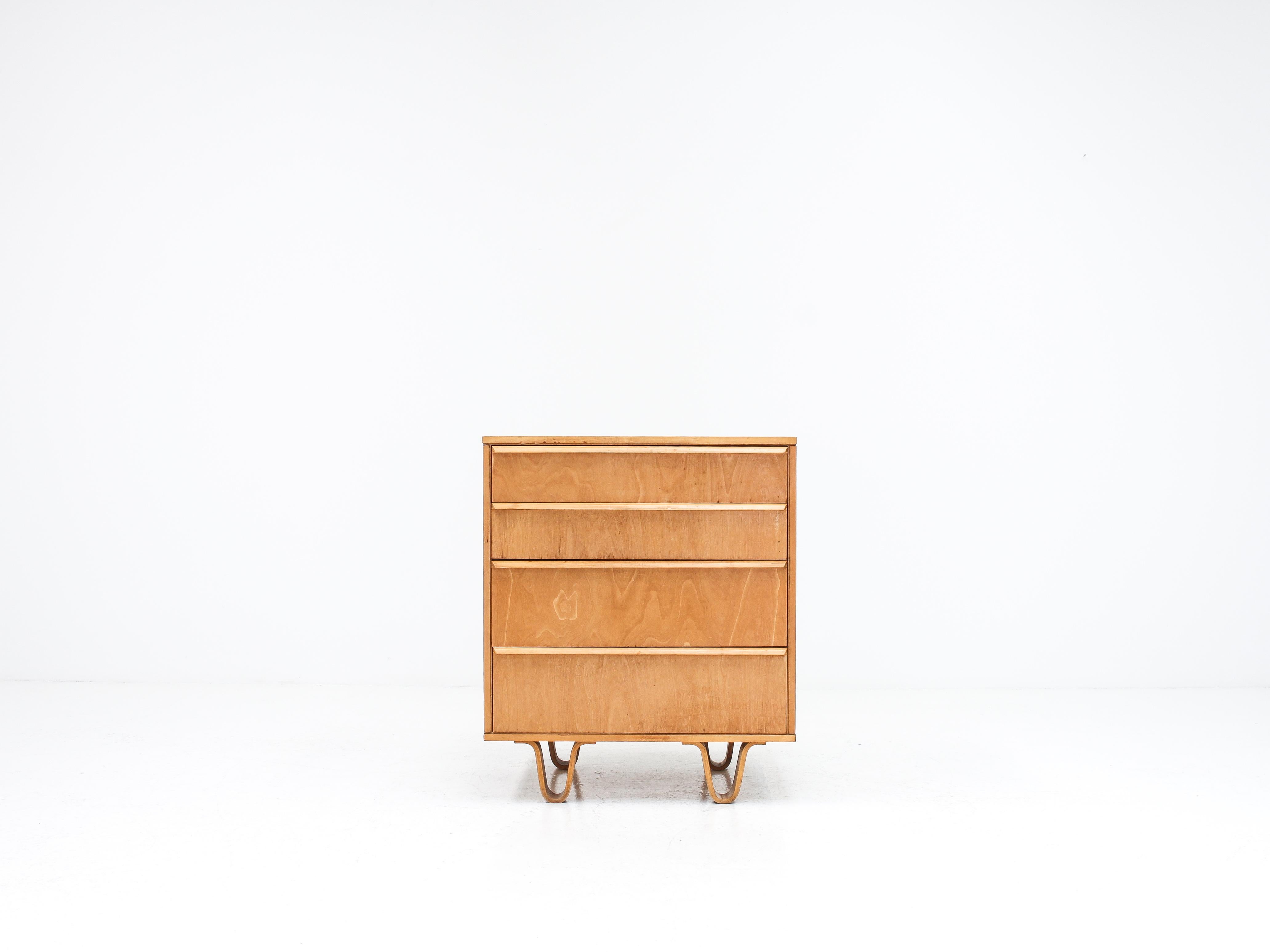Mid-Century Modern Cees Braakman CB05 Birch Chest of Drawers for UMS Pastoe, 1952, Netherlands For Sale
