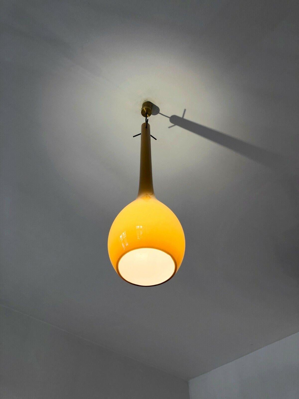 Mid-Century Modern An Important CEILING LIGHT FIXTURE in Ocher MURANO GLASS, ITALY 1960 For Sale