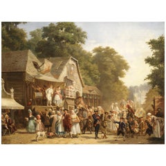 Used Celebration in the Village, by Jan Jacob Broos, 1833-1882