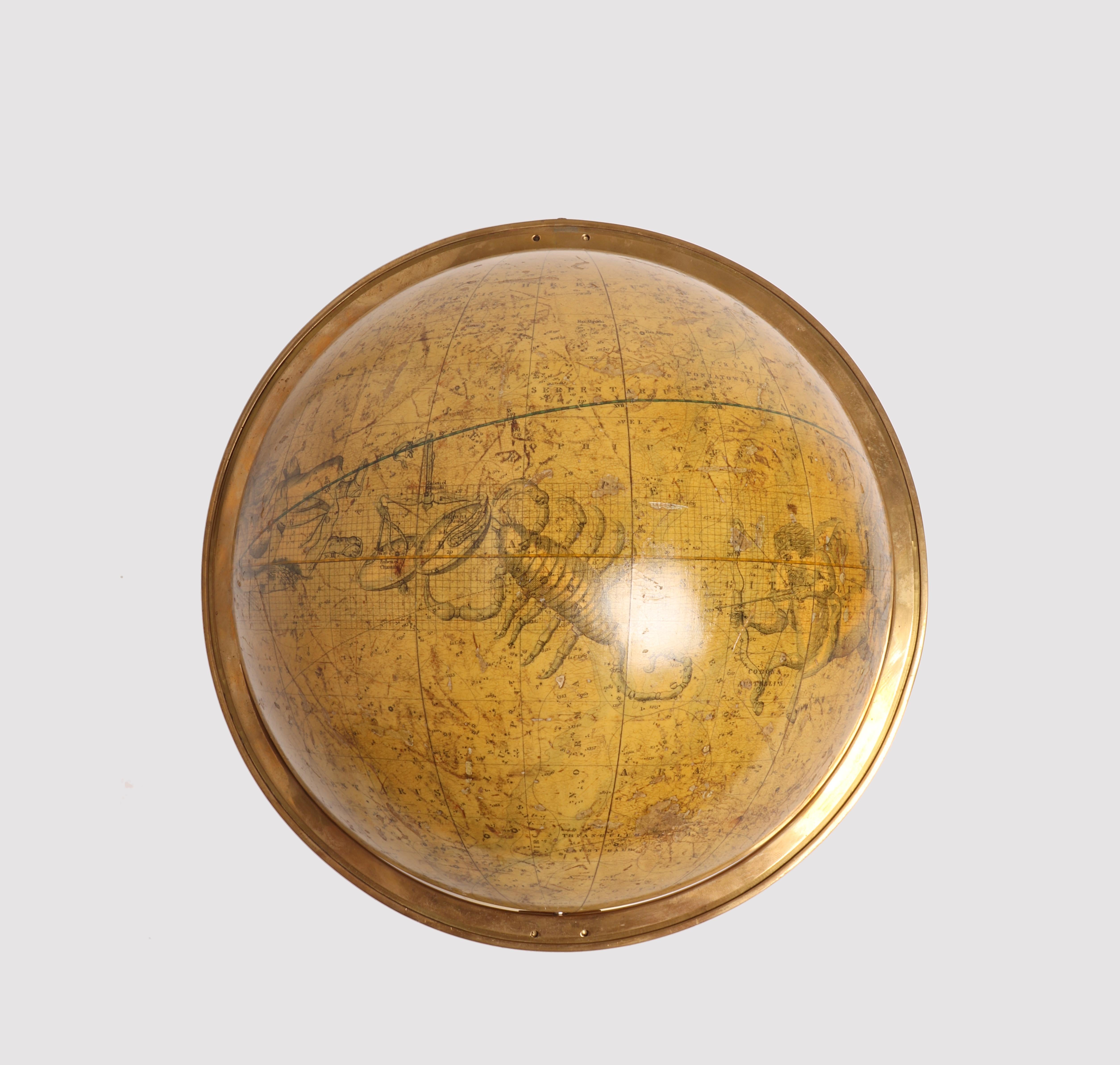 Brass Celestial Globe Signed Smith, London, 1820