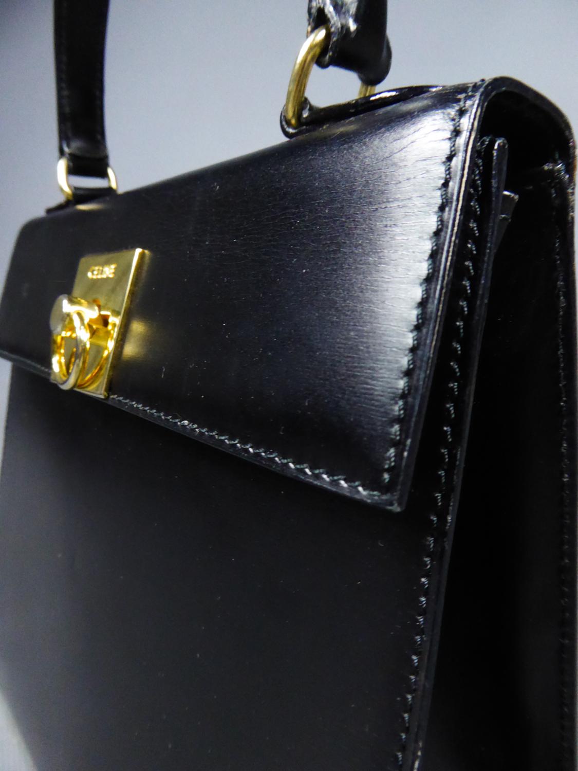 Black A Céline Handbag in leather Circa 1995