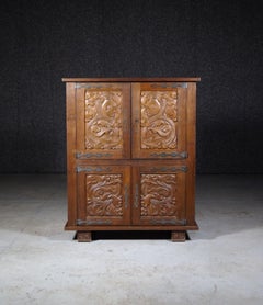 Meuble de rangement celtique Joseph Savina France 1970