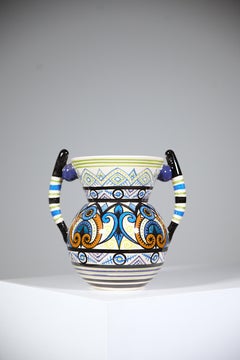 Vaso di ceramica celtica di Paul Fouillen Bretagna, anni '50
