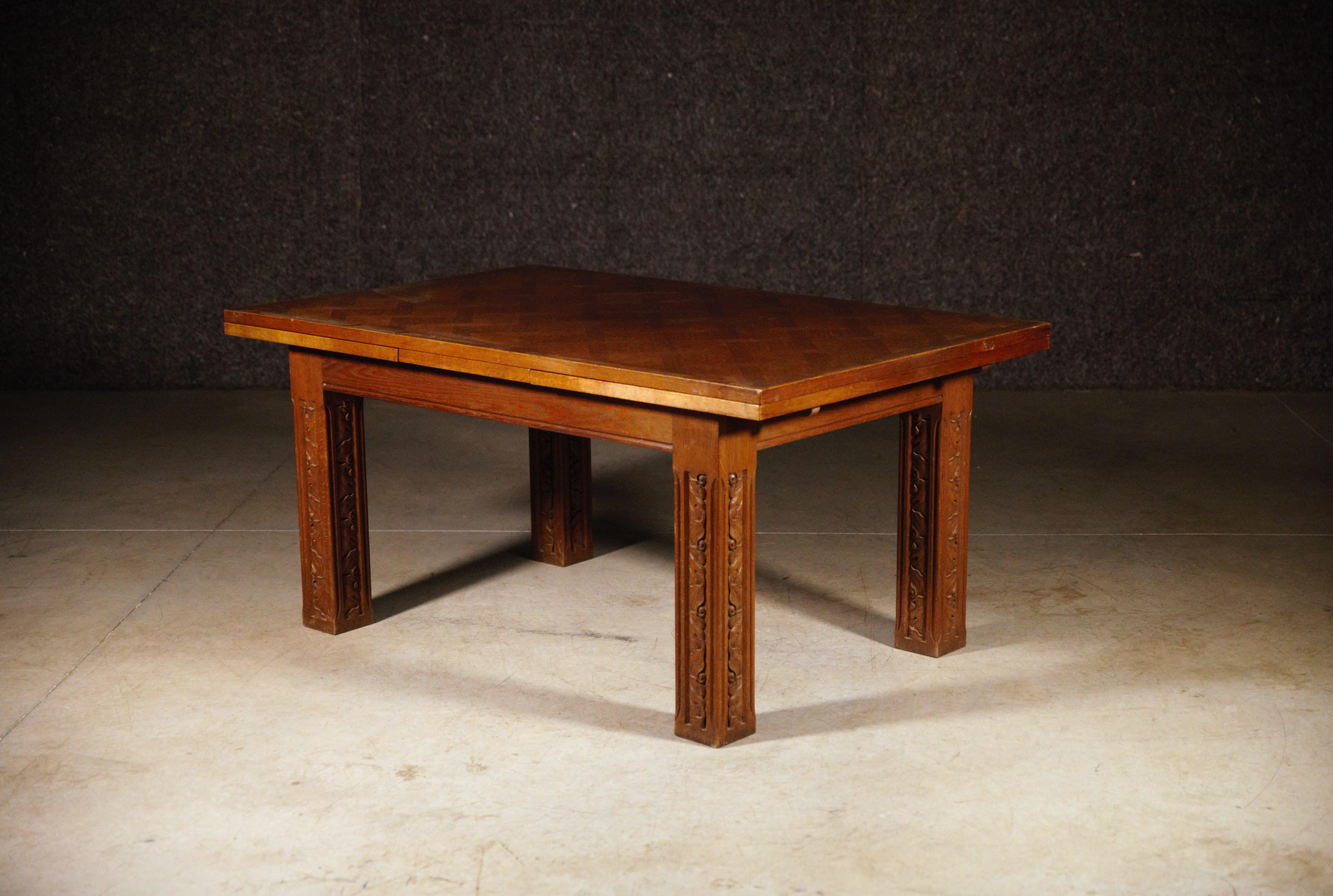 French A Celtic Dining Table by Joseph Savina France 1970s For Sale