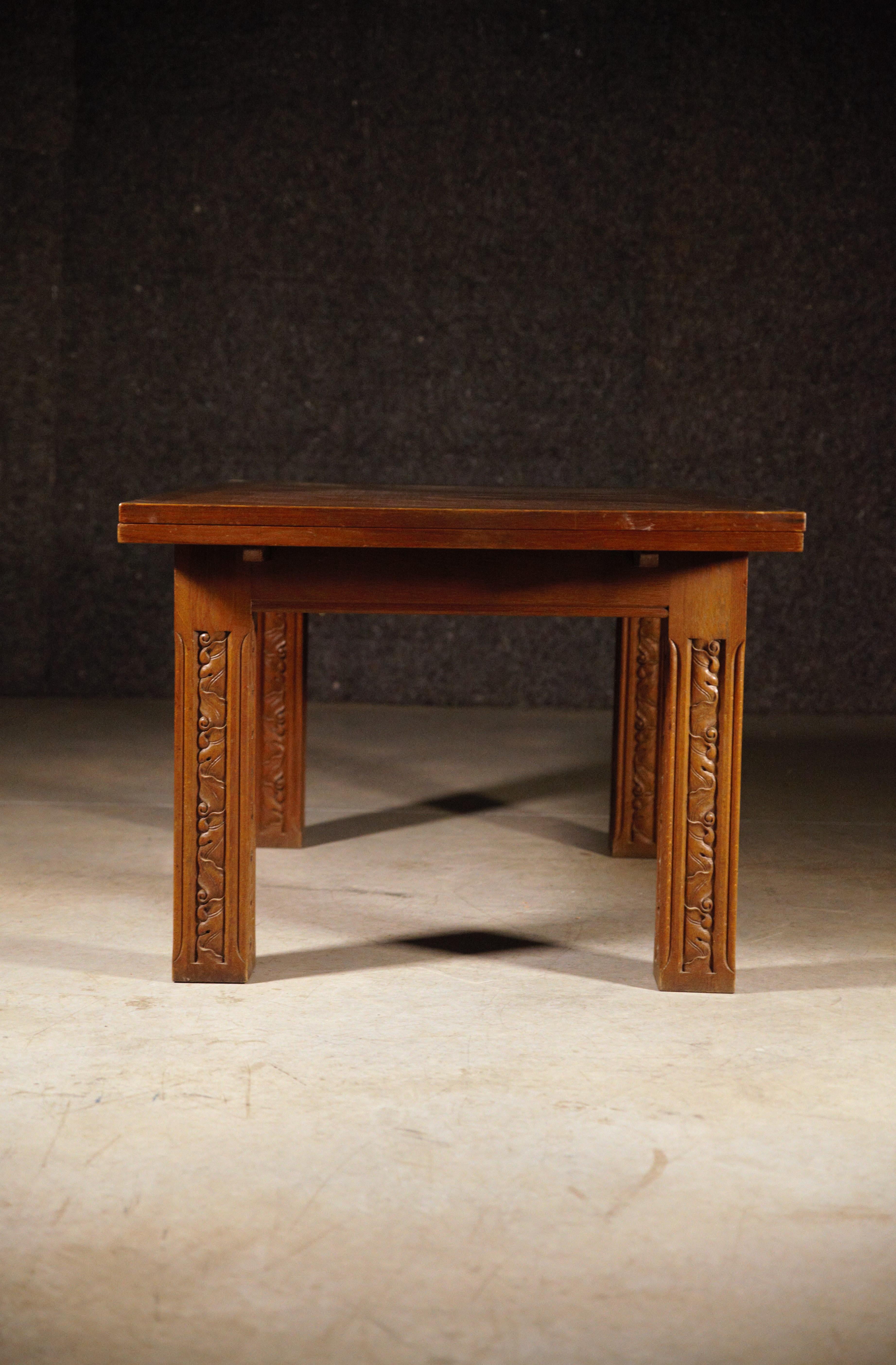 Wood A Celtic Dining Table by Joseph Savina France 1970s For Sale