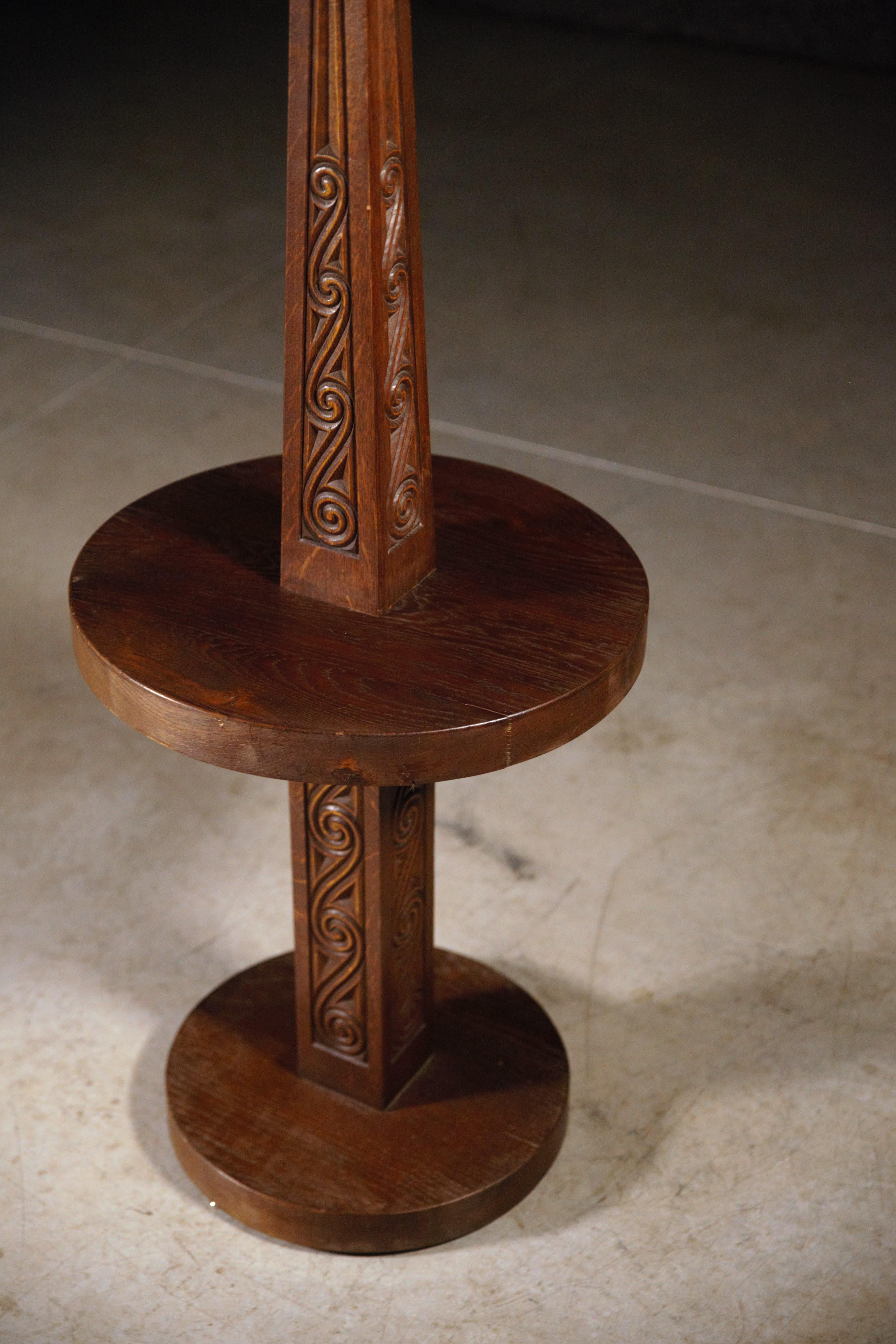 Wood A Celtic Floor Lamp by Joseph Savina 1960s For Sale