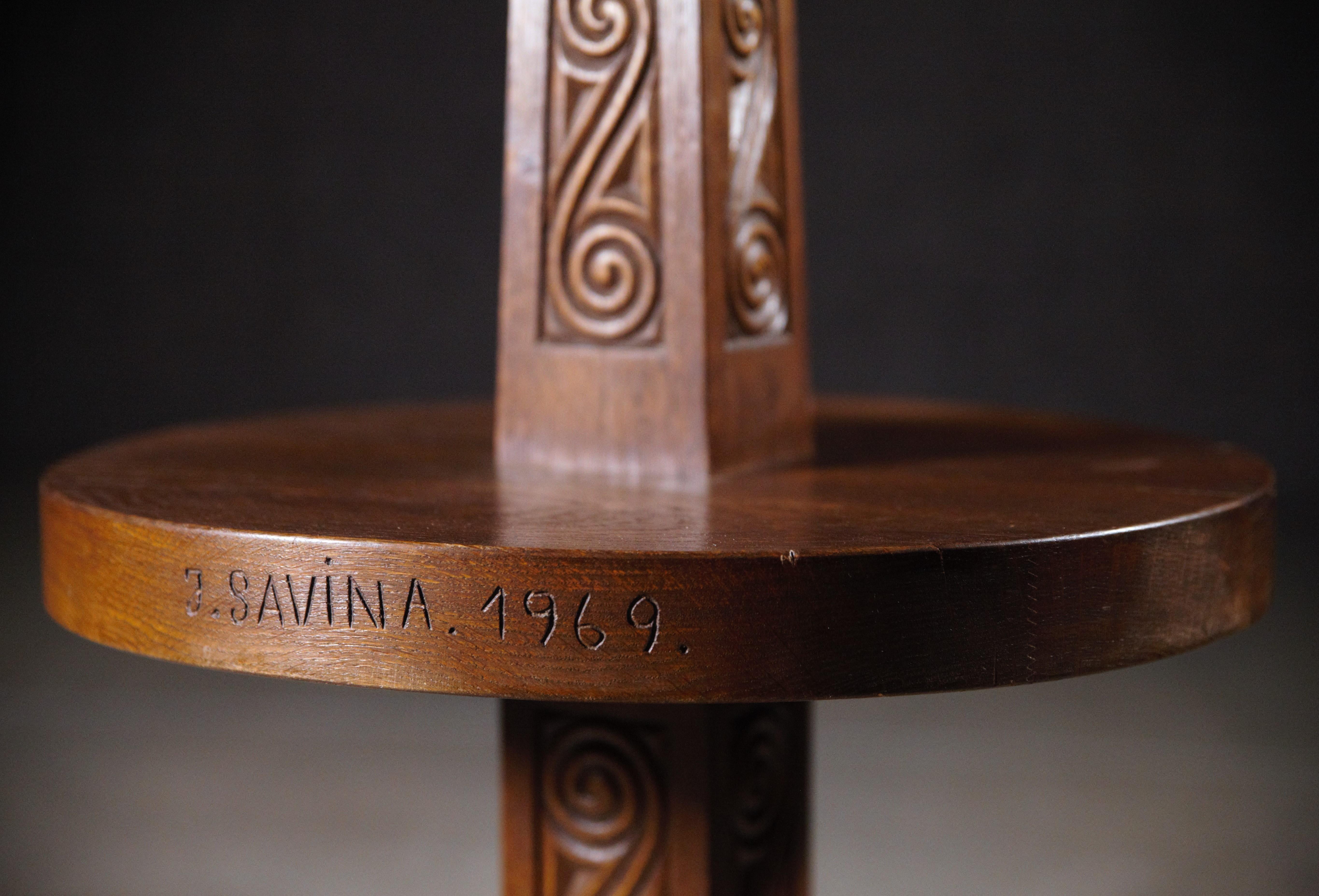 A Celtic Floor Lamp by Joseph Savina 1960s For Sale 3