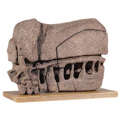 A Cement Basalt Sculpture by Jean Amado France 1970s