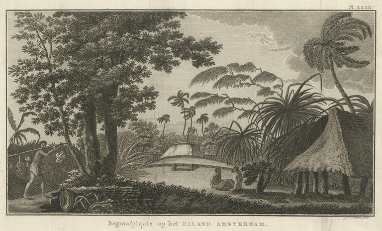 Cemetery on Amsterdam Island, French Territory in the Indian Ocean, ca.1785  For Sale at 1stDibs