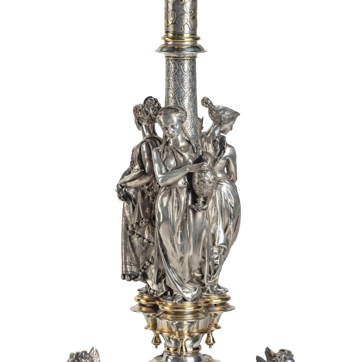 XIXe siècle Un centre de table offert à Thomas Fairbairn pour l'organisation du Manchester de 1857 en vente