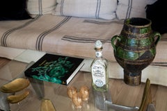 Vase aus Keramik und Messing mit Intarsien aus Tamegroute-Berber, um 1920