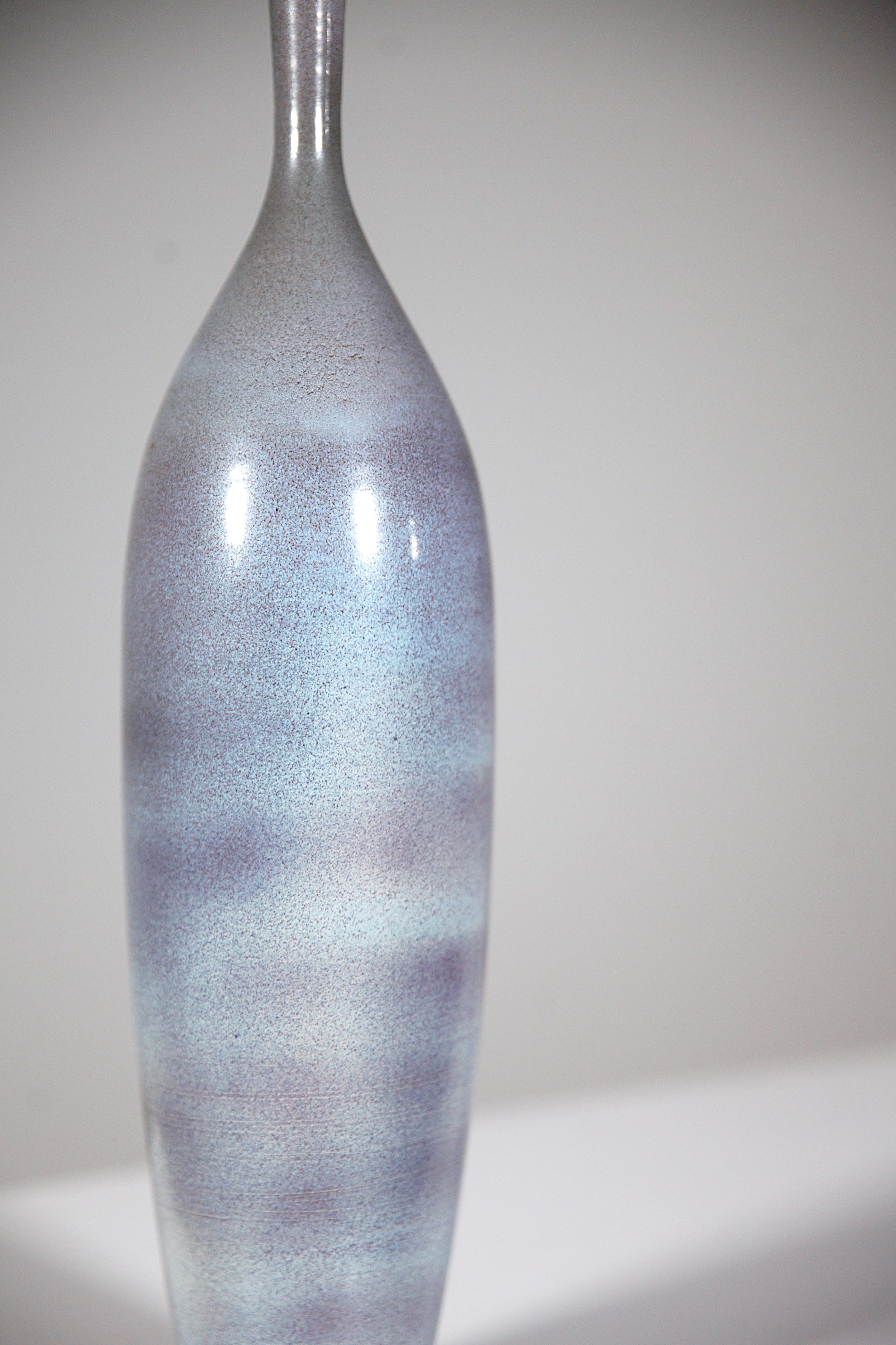 Enameled A Ceramic Bottle by Jacques Bro for 