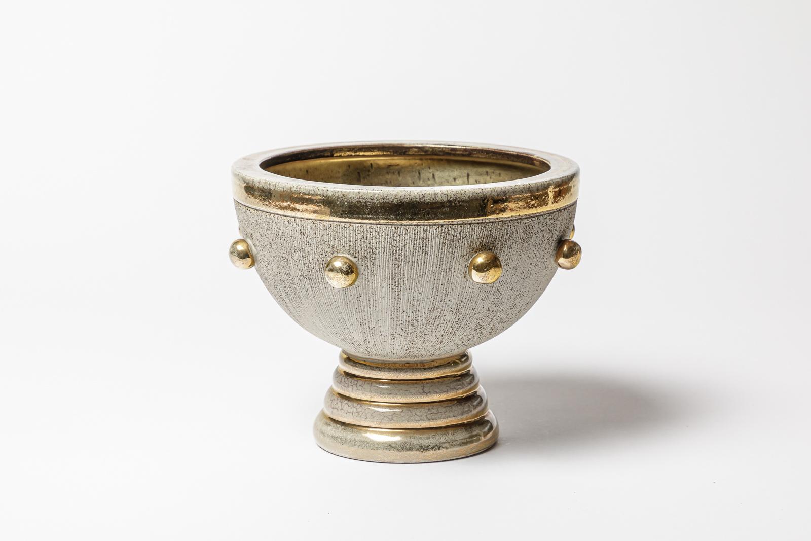 Una ciotola in ceramica di Lucien Brisdoux, circa 1960-1970 In condizioni ottime in vendita a Saint-Ouen, FR