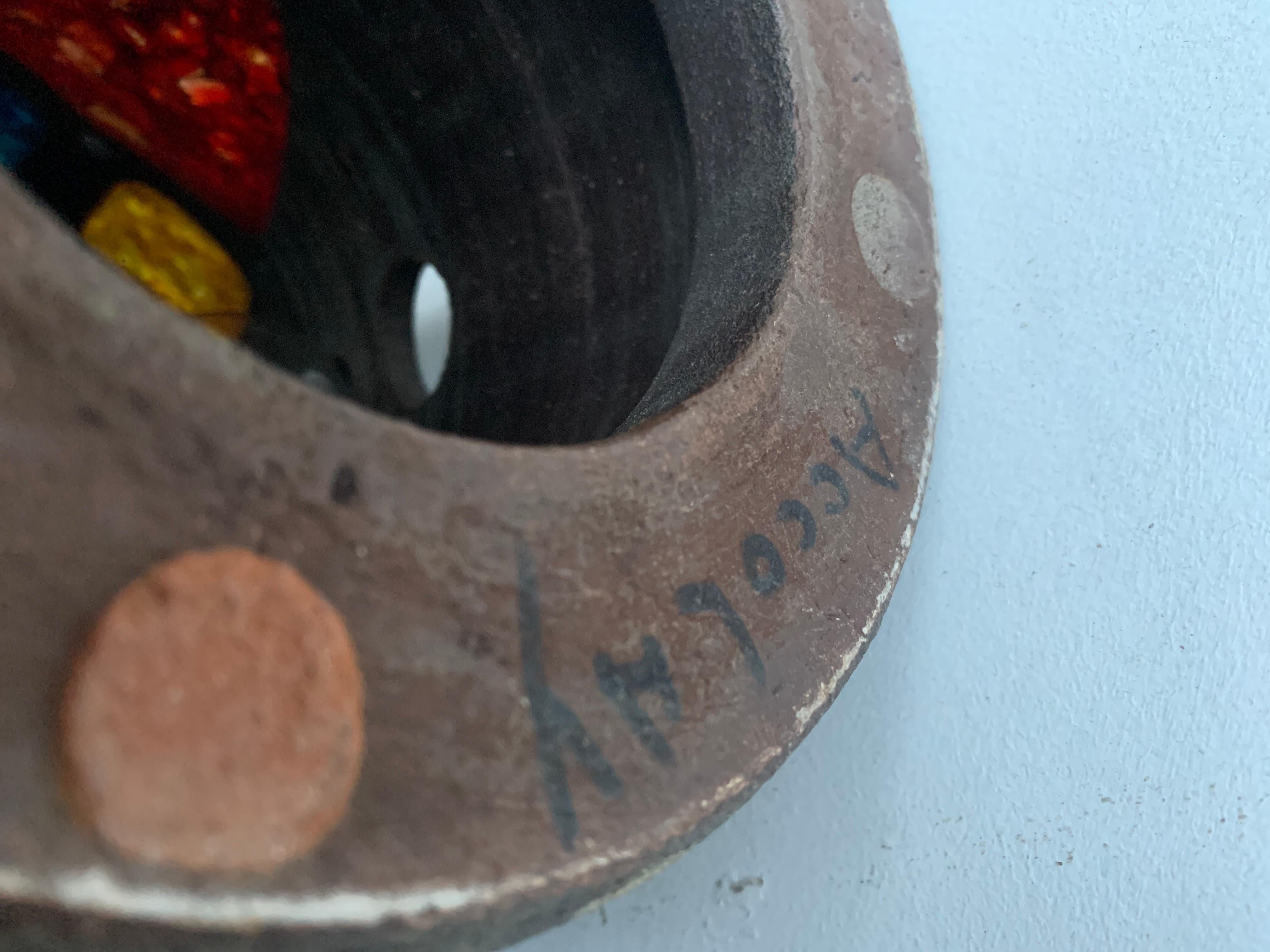 An unique ceramic lamp signed Accolay