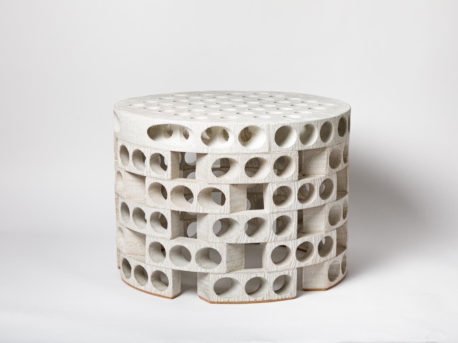 Contemporary Ceramic Coffee Table or End Table by Maarten Stuer, circa 2022 For Sale
