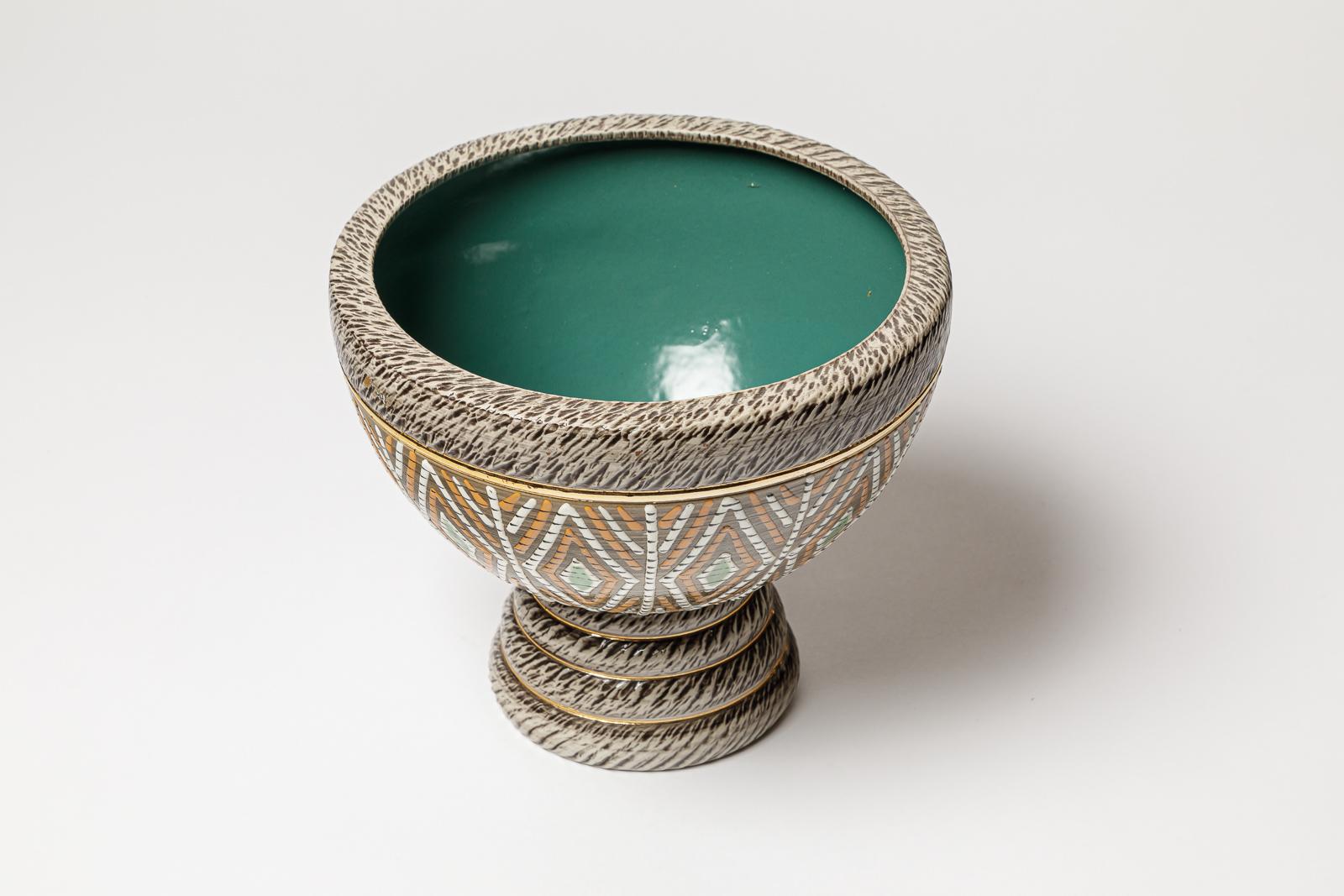 Tazza in ceramica di Jacques Breugnot , circa 1970 In condizioni ottime in vendita a Saint-Ouen, FR