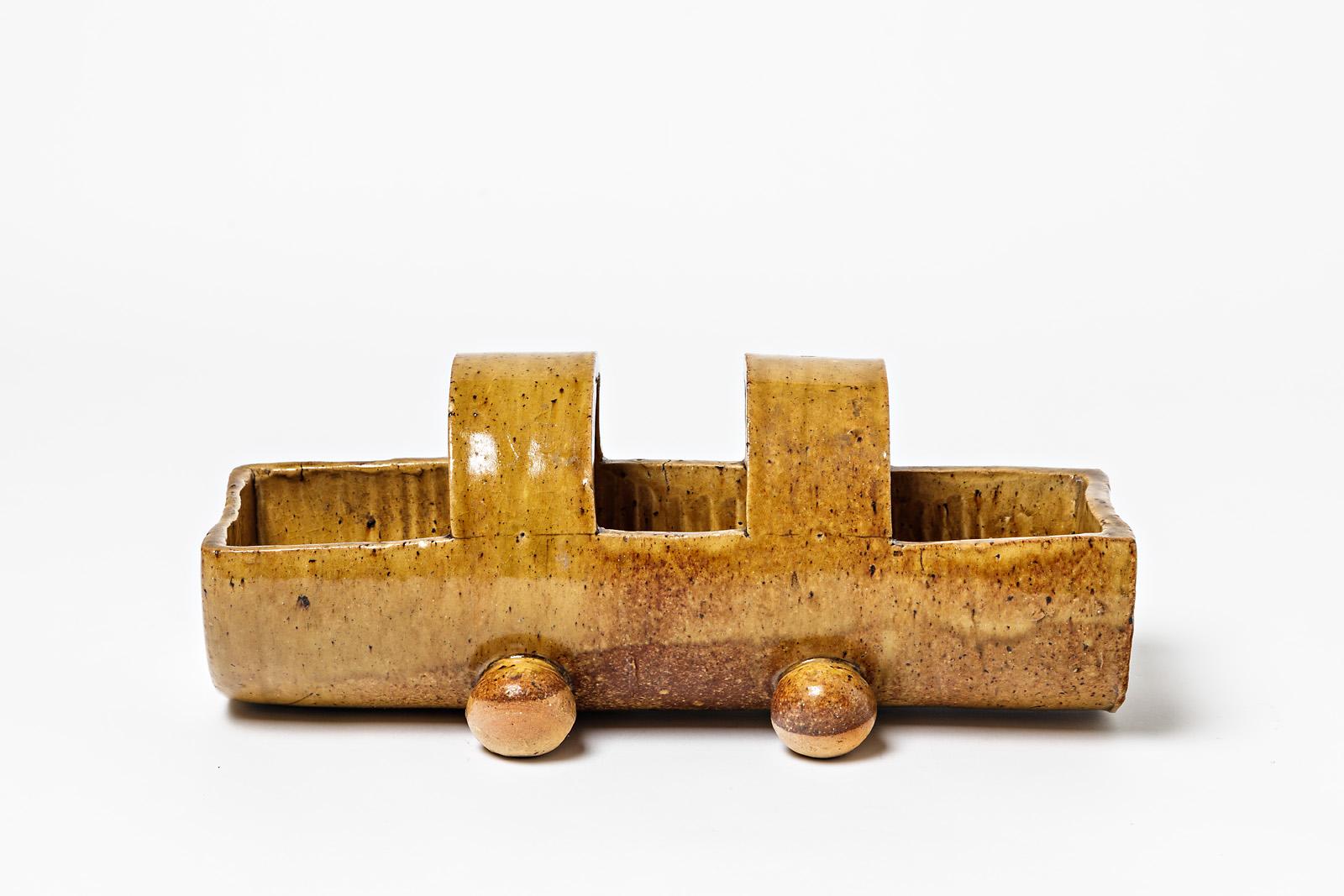 Keramische Schale von Guillaume zu La Borne, um 1936 im Zustand „Hervorragend“ im Angebot in Saint-Ouen, FR