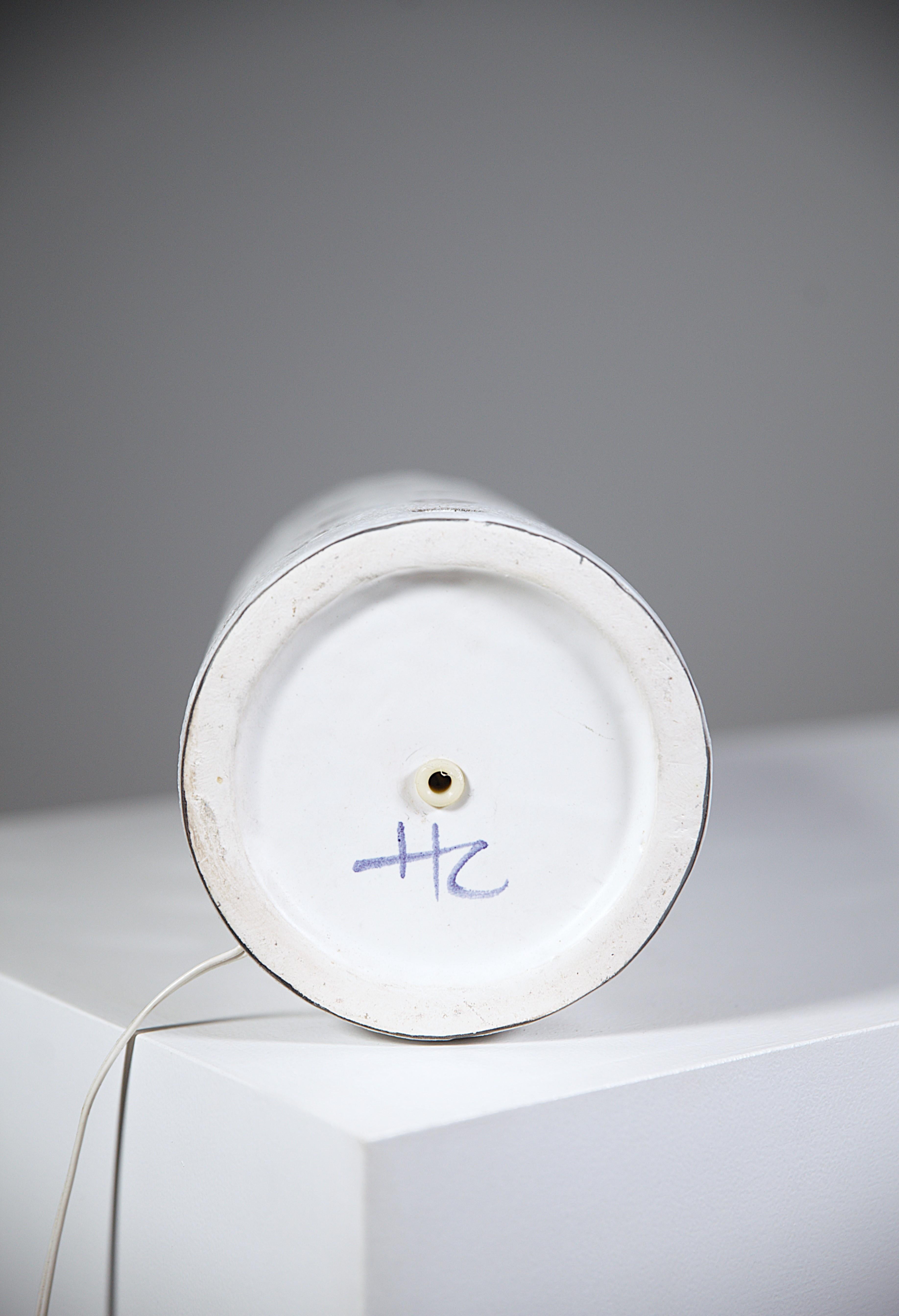 Lámpara de cerámica de Henri Cimal Vallauris Francia Años 70 en venta 1