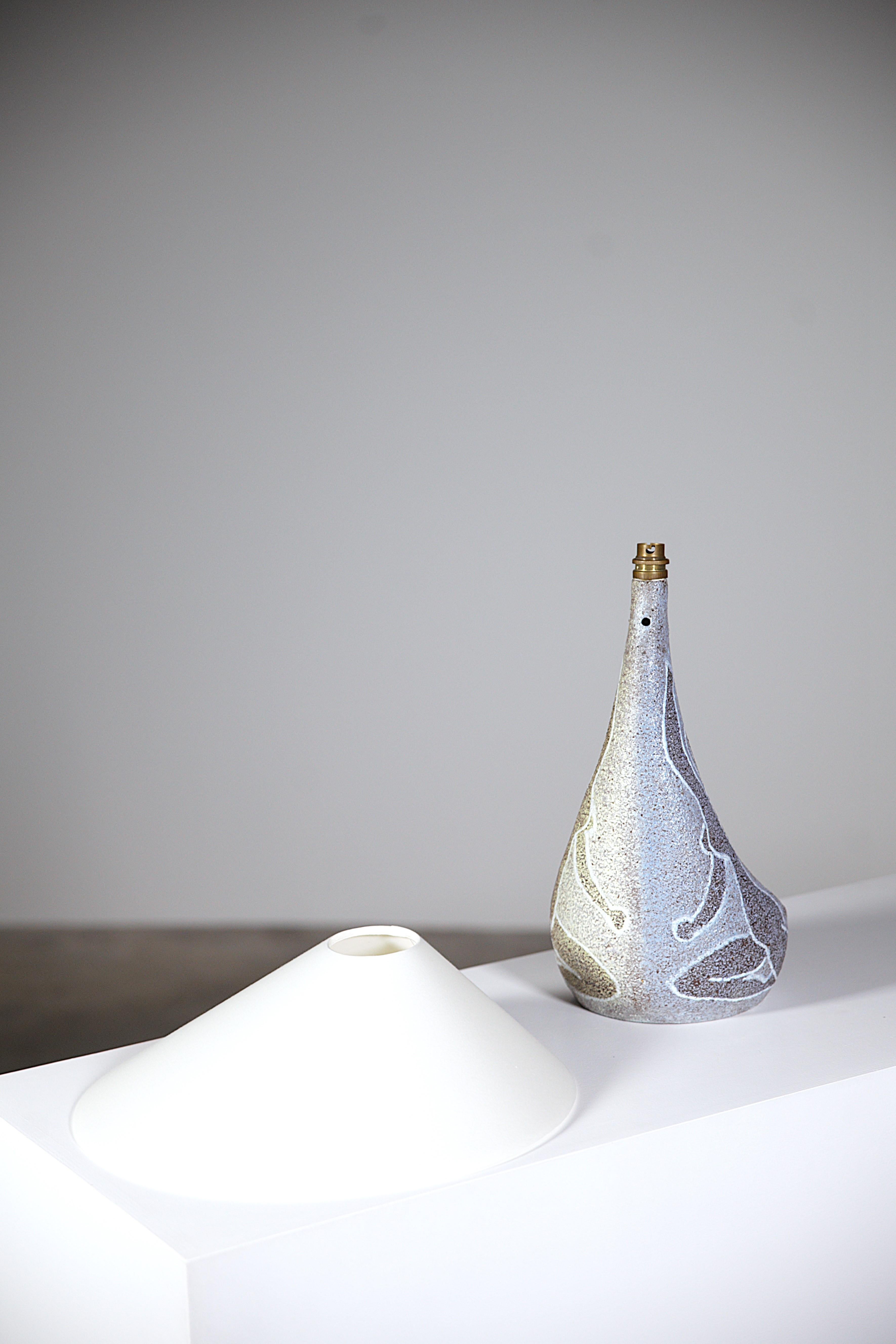 Lampada in ceramica di Les Potiers D'accolay Francia anni '70 in vendita 3