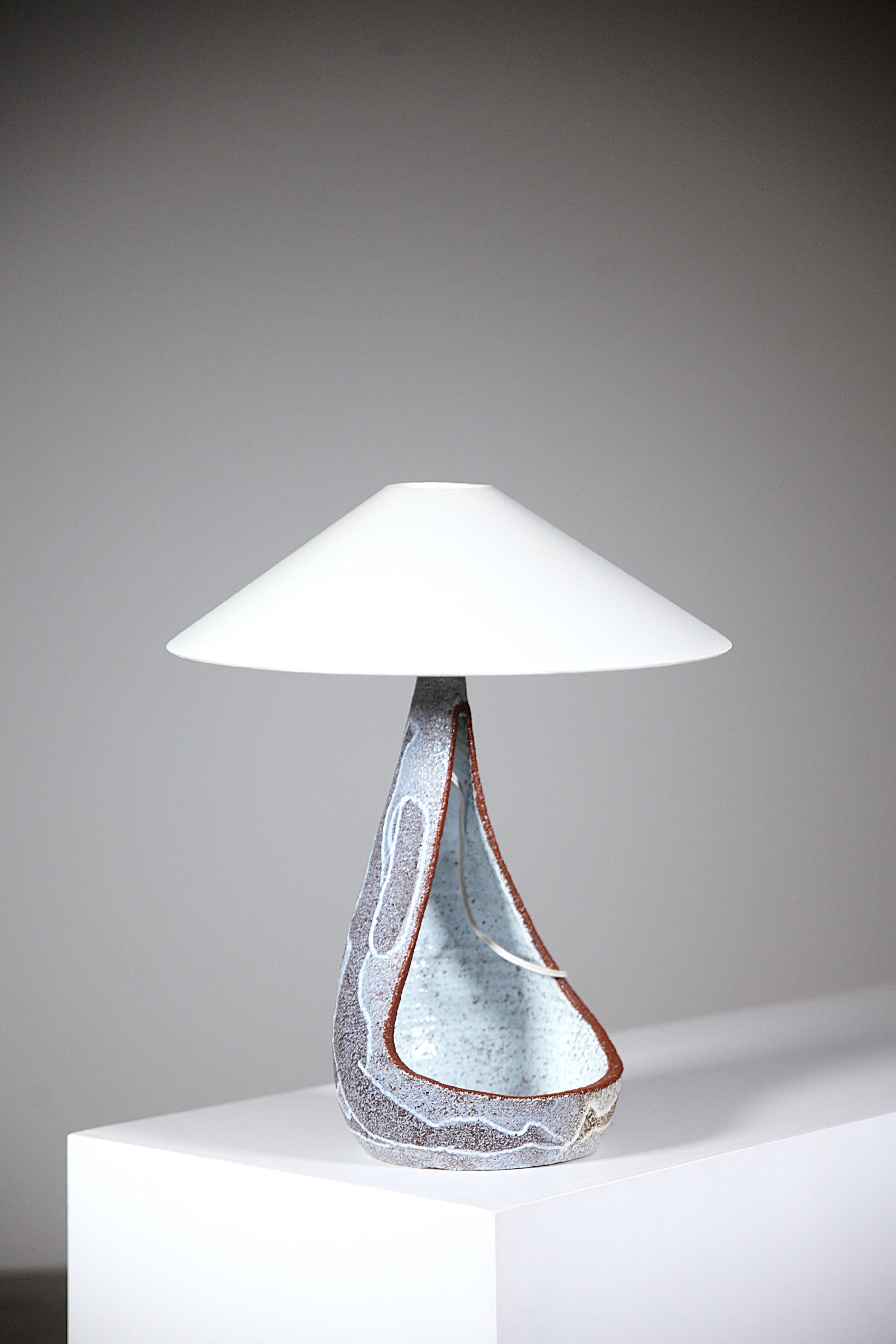 Lampada in ceramica di Les Potiers D'accolay Francia anni '70 in vendita 2