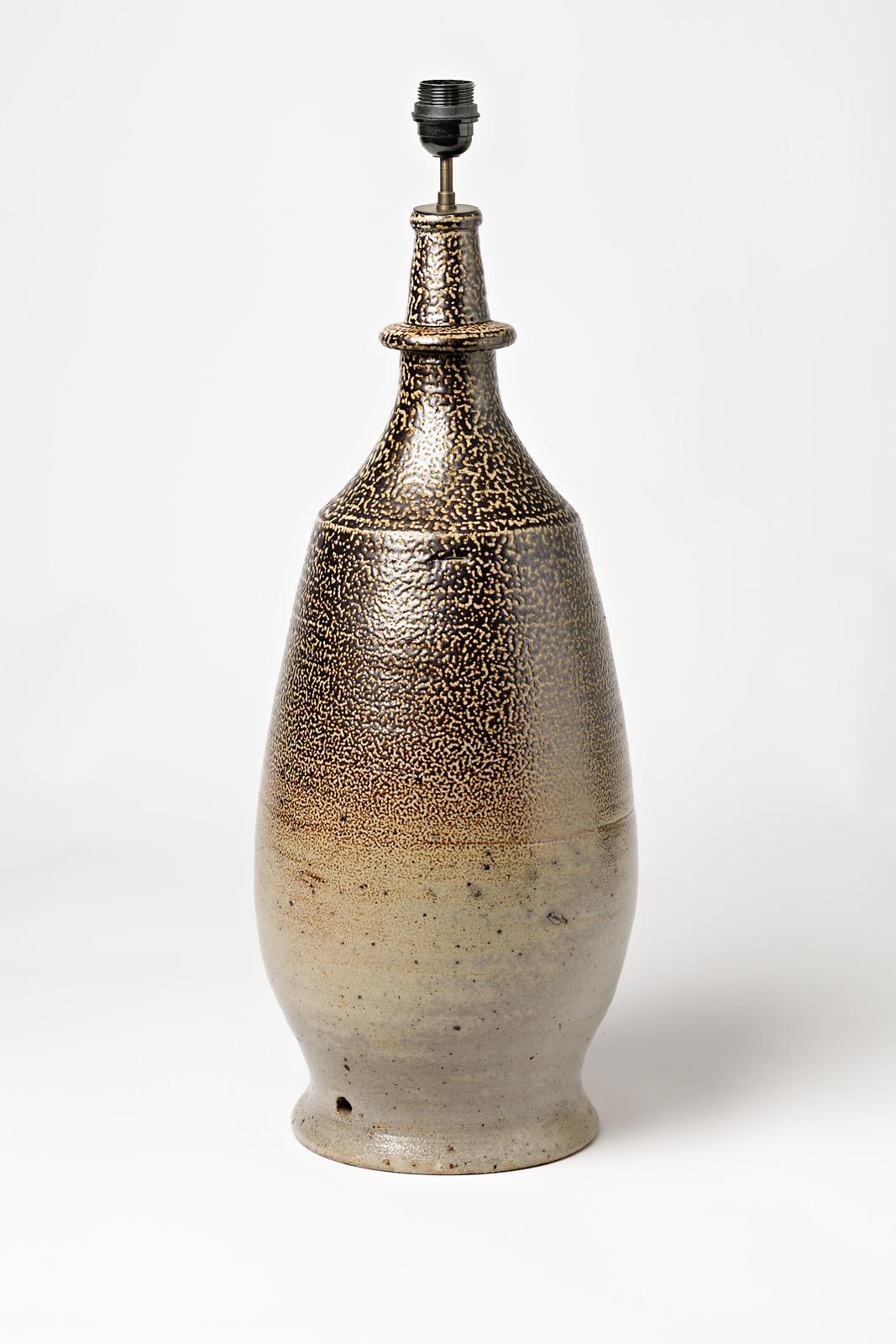 Beaux Arts Ceramic Lamp, by the Potters of La Borne, circa 1960-1970