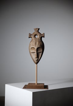 Keramikmaske von Marino Le Vaucour Vallauris, Frankreich 1960er Jahre
