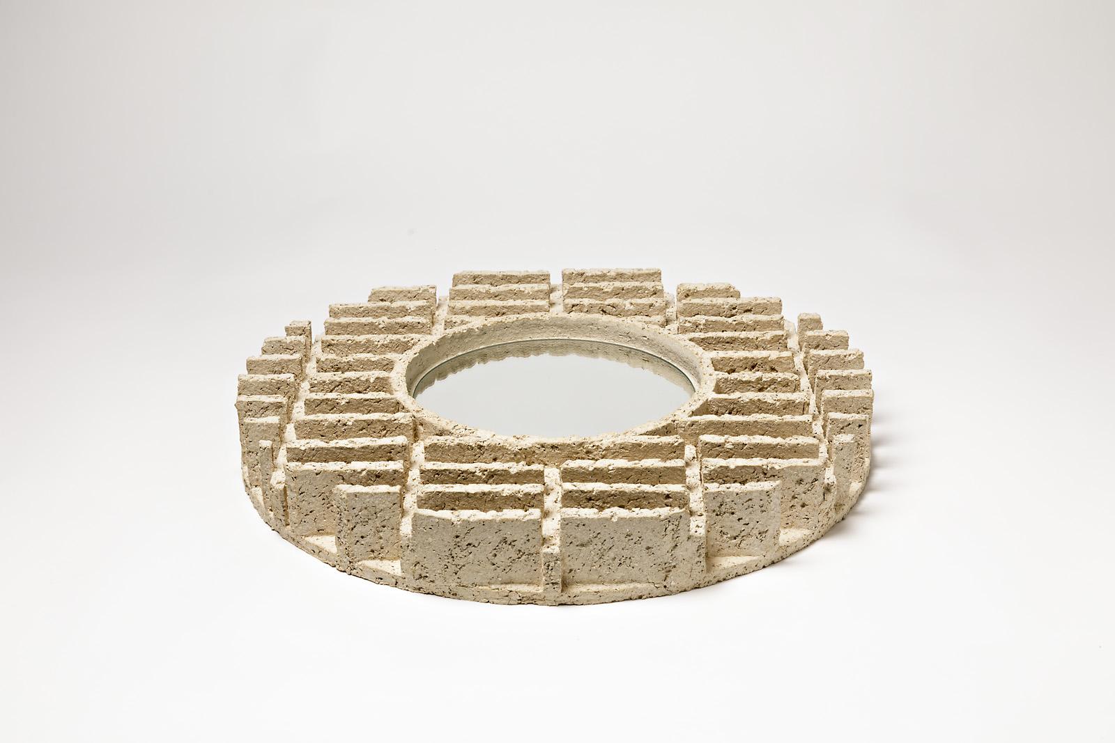 Contemporary Ceramic Mirror by Denis Castaing, 2019 For Sale