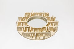 Ceramic Mirror Entitled "Oculus" by Denis Castaing, 2019