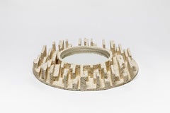 Ceramic Mirror Entitled "Oculus" by Denis Castaing, 2019