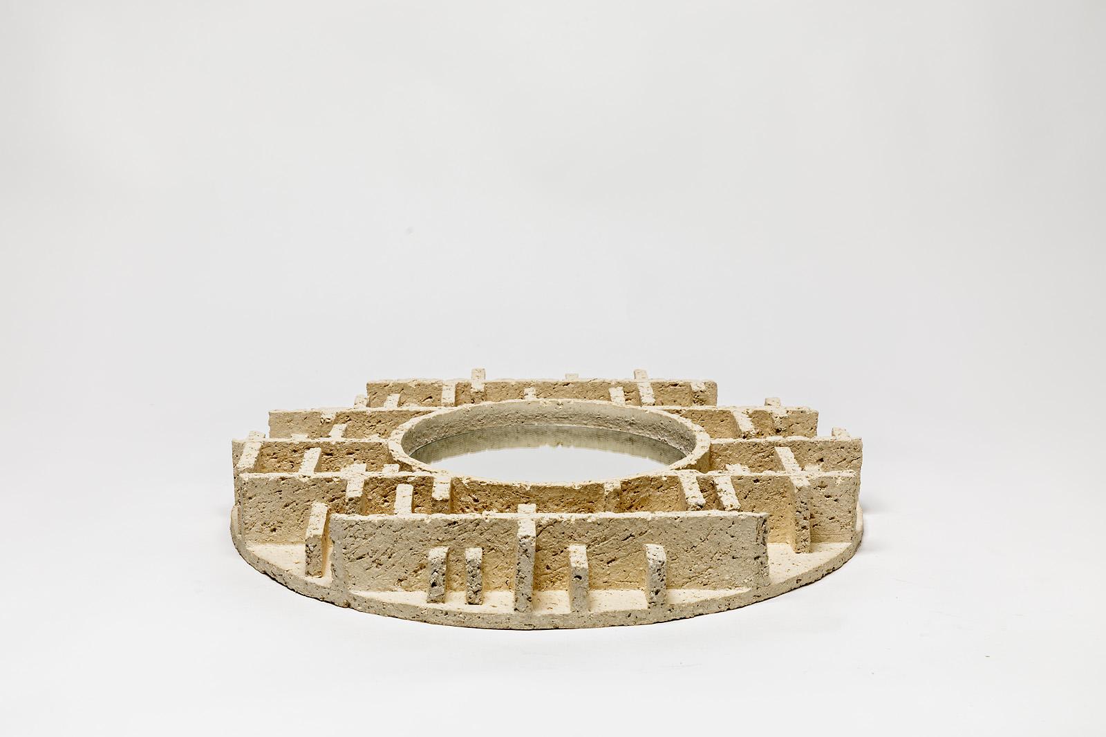 Beaux-Arts Miroir en céramique intitulé 